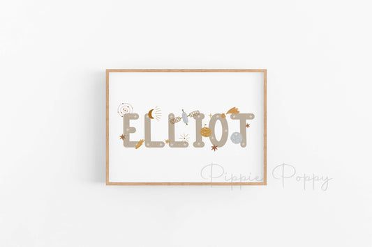 PERSONALISED NAME POSTER (SPACE)