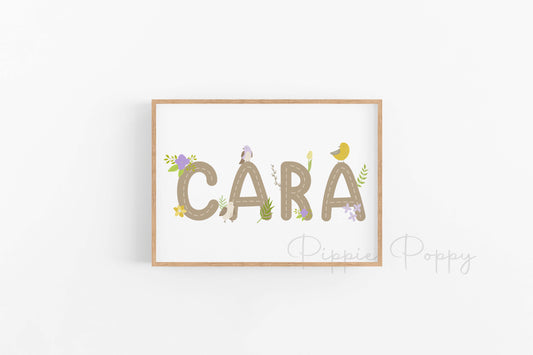 PERSONALISED NAME POSTER (SPRING)