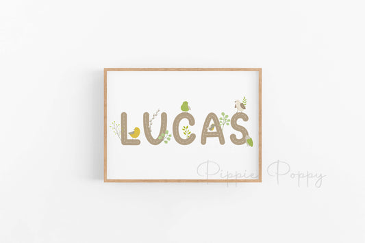 PERSONALISED NAME POSTER (SPRING)