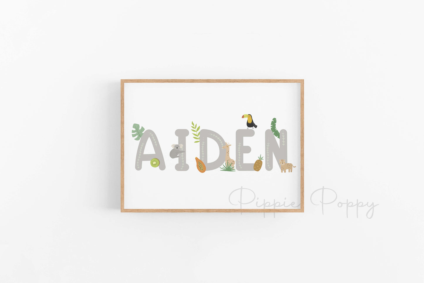 PERSONALISED NAME POSTER (TROPICAL)